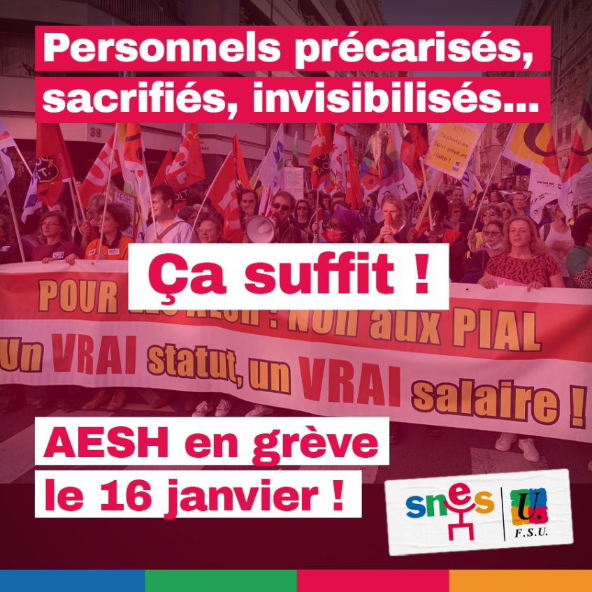 AESH : dans l'action le 16 Janvier !