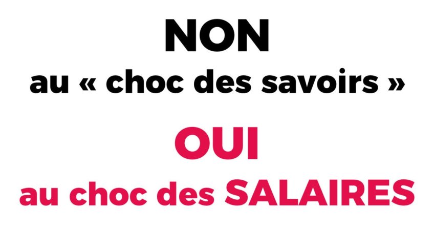 19 mars : NON au Choc des Savoirs, OUI au Choc des Salaires